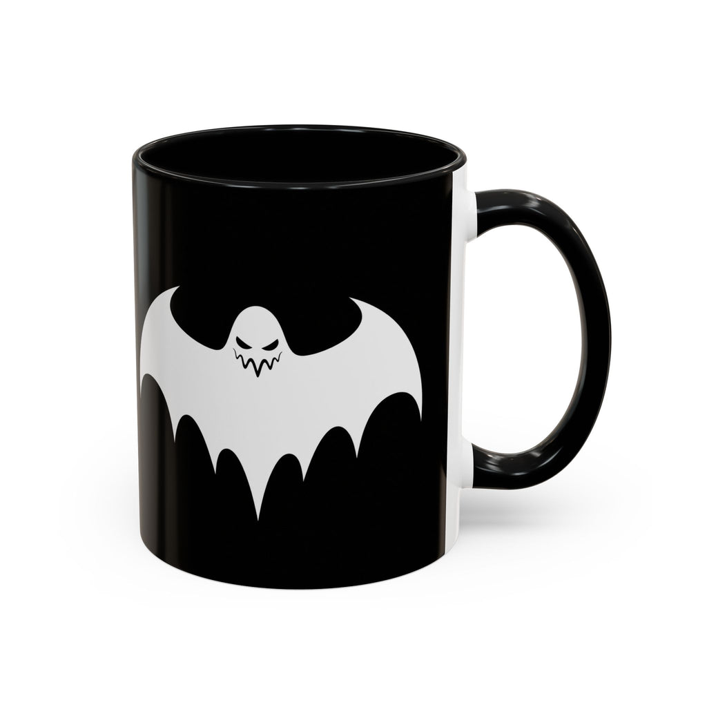 Spooky Bat Coffee Mug – Black Accent Halloween Mug (11/15 oz)