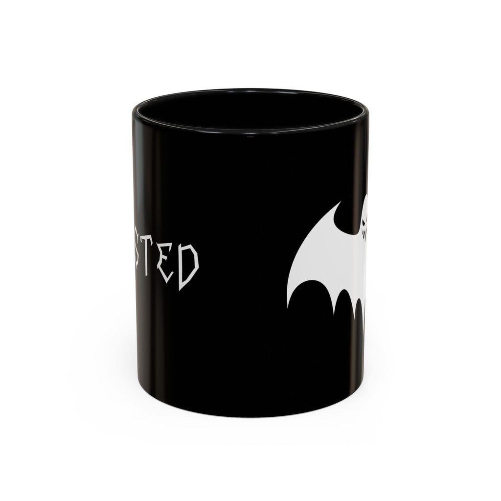 Spooky Bat Coffee Mug – Black Accent Halloween Mug (11/15 oz)