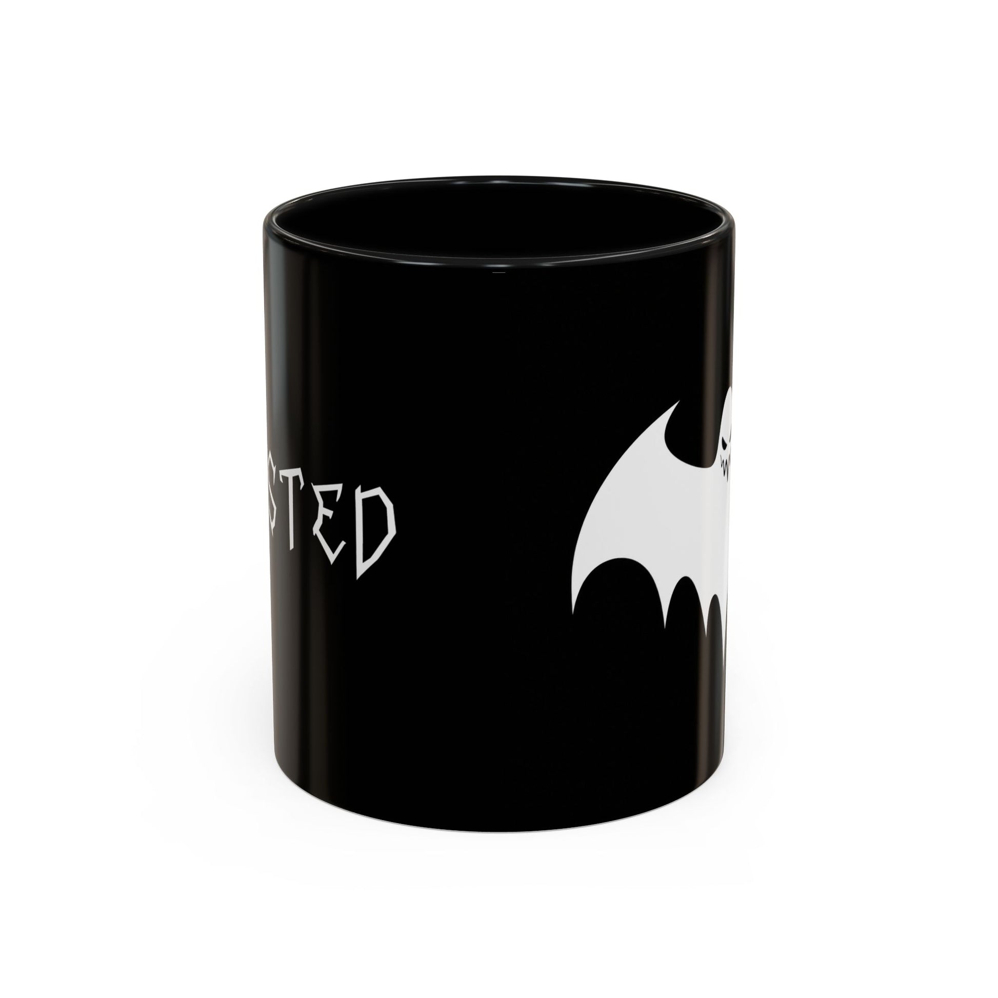 Spooky Bat Coffee Mug – Black Accent Halloween Mug (11/15 oz)