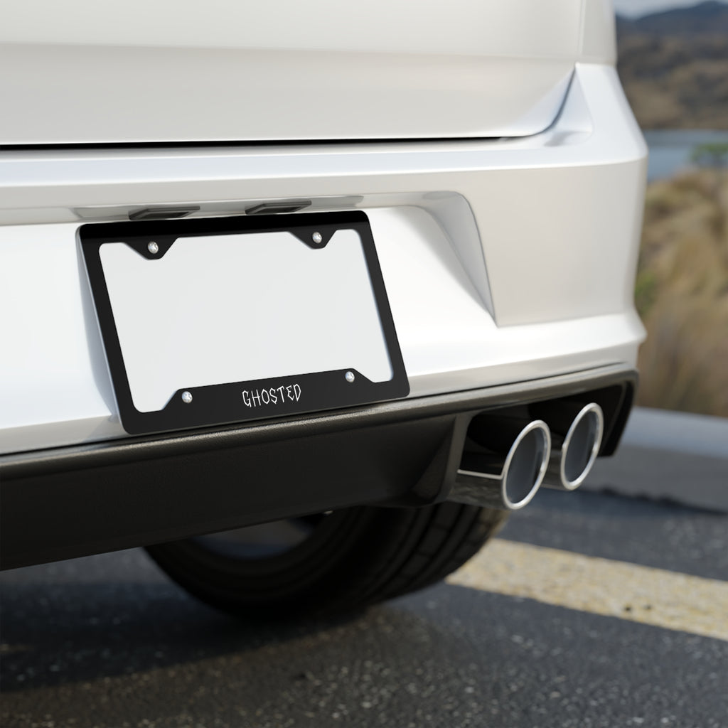 Ghosted Metal License Plate Frame